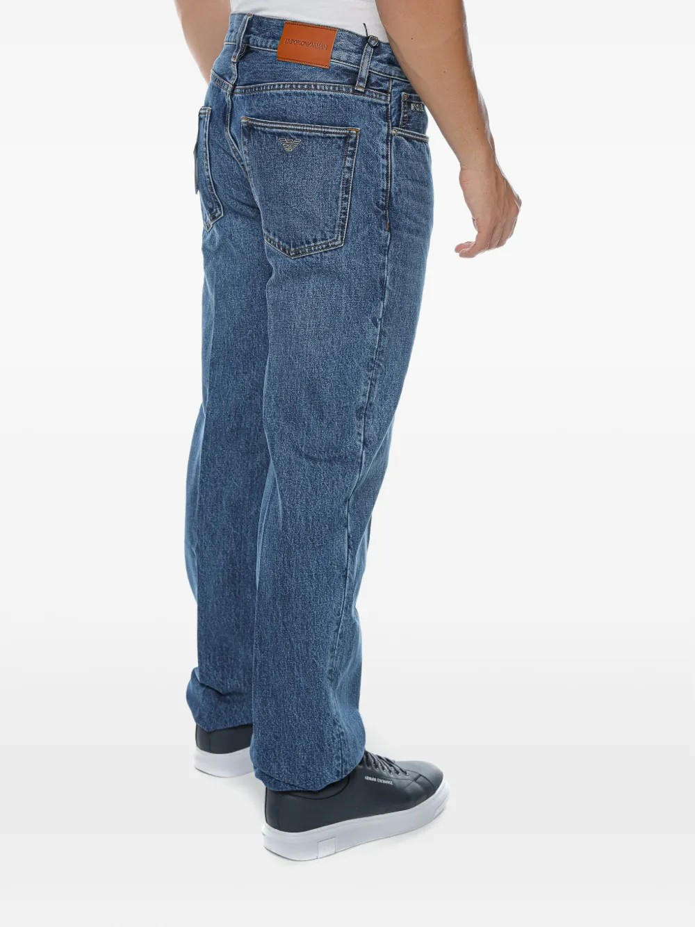 Emporio Armani Jeans met logoplakkaat Blauw
