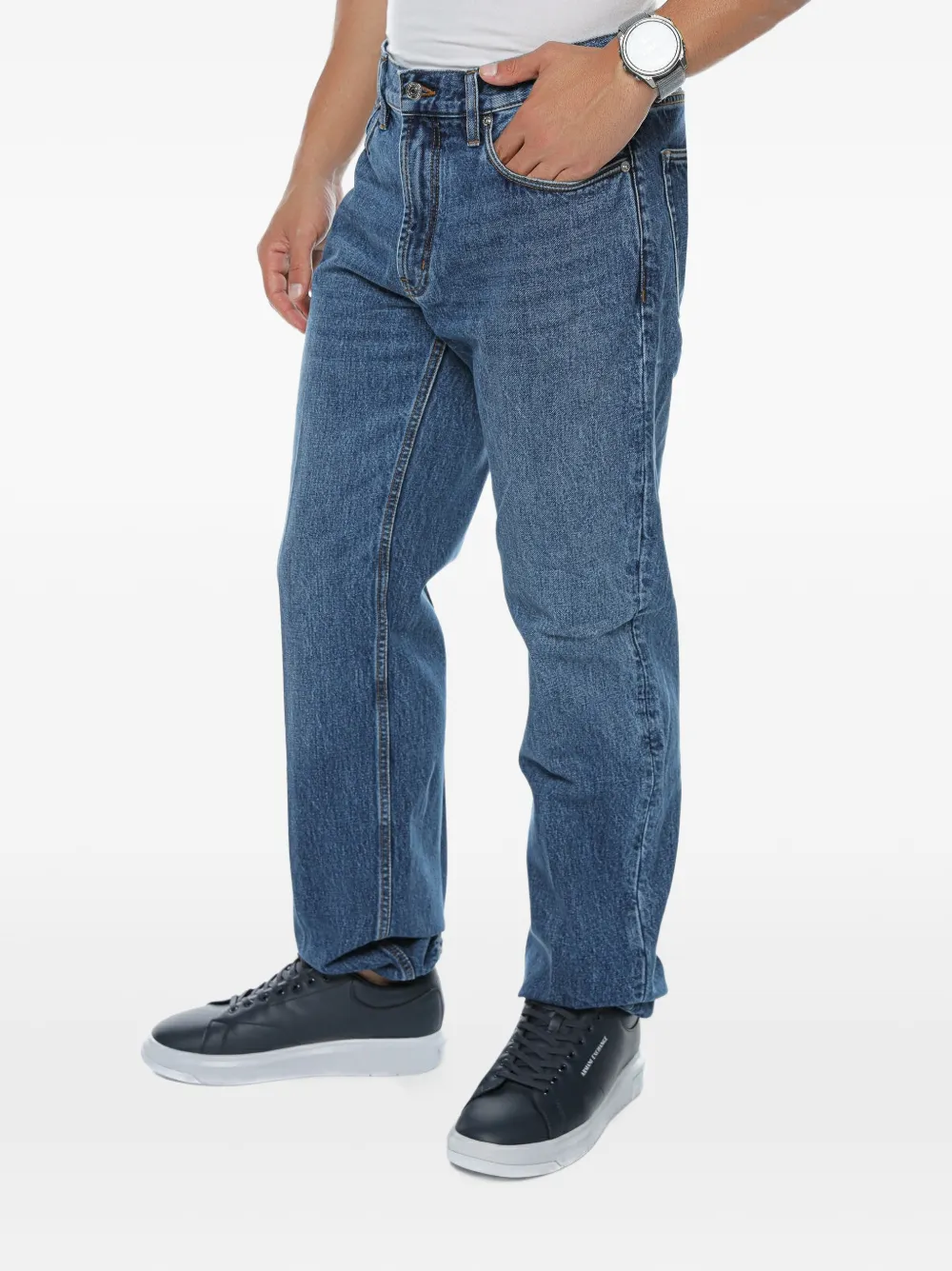 Emporio Armani Jeans met logoplakkaat Blauw