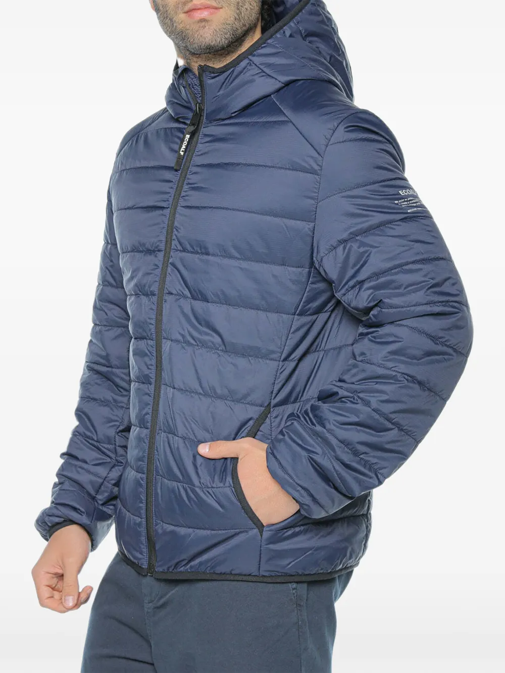 Ecoalf Atlantico gewatteerd jack Blauw