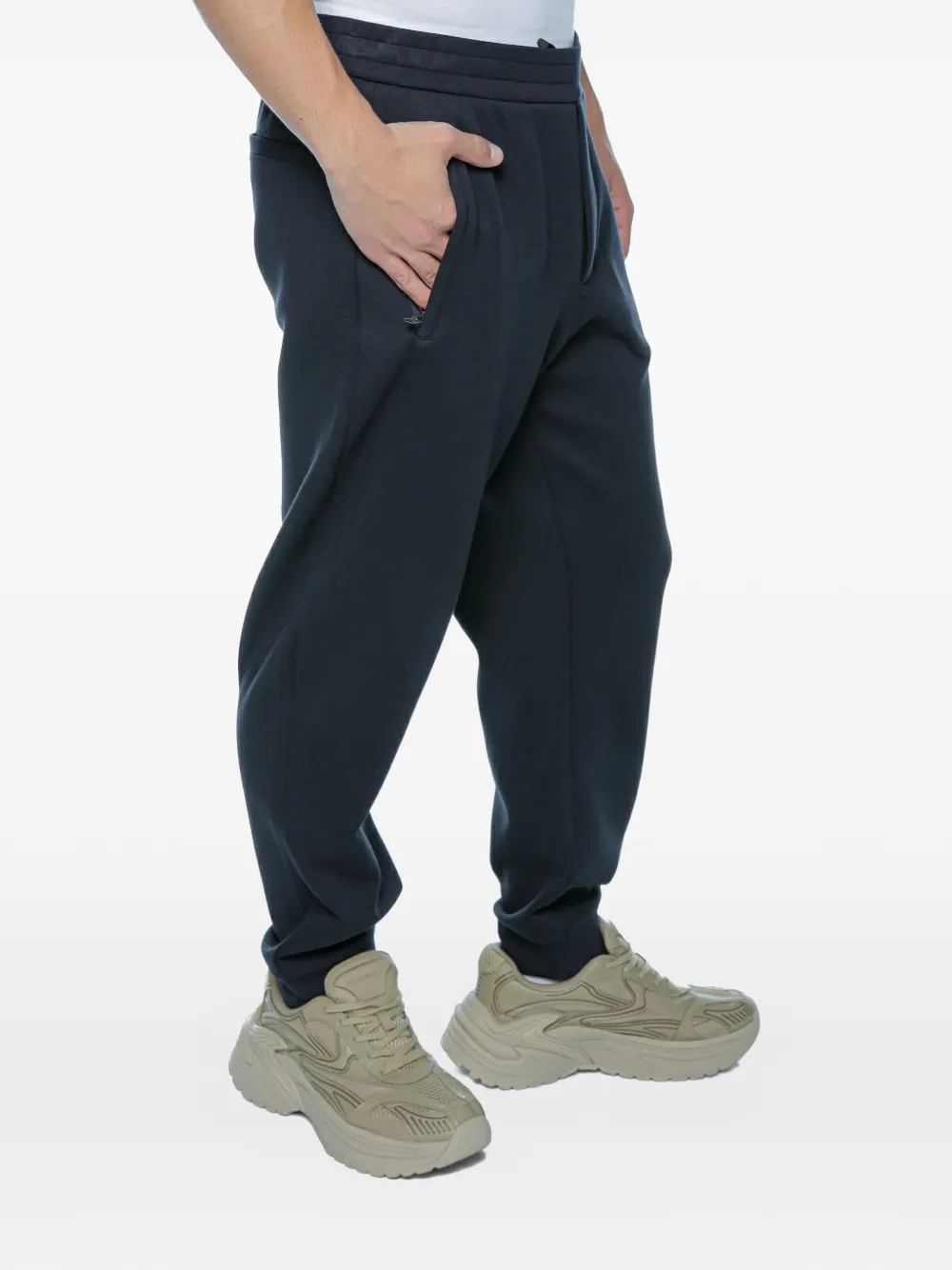 Emporio Armani zip-pocket track pants - Blu