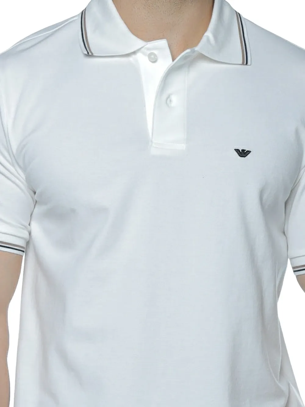 Emporio Armani Poloshirt met logopatch Wit