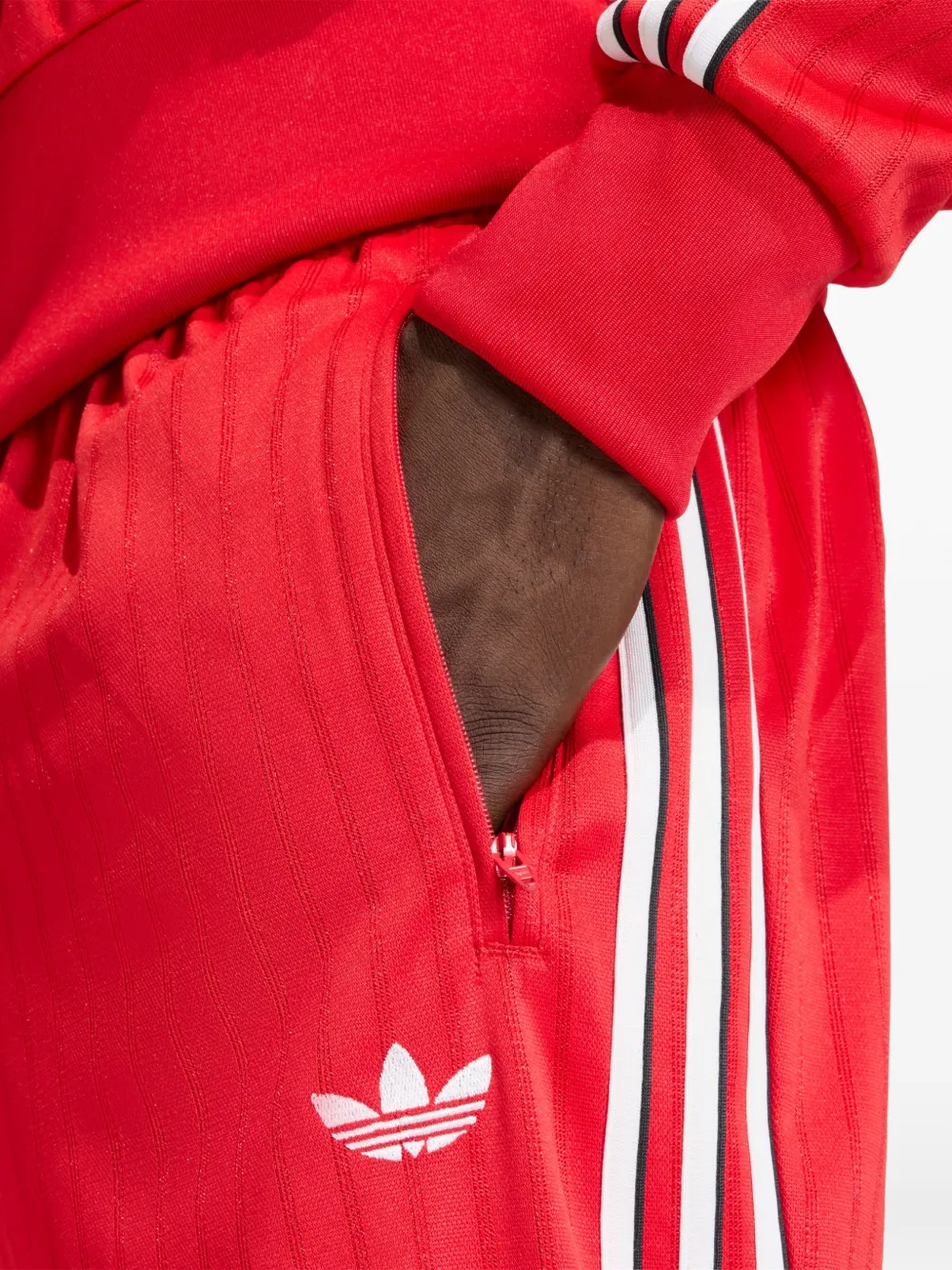 adidas Firebird trainingsbroek met zijstreep Rood