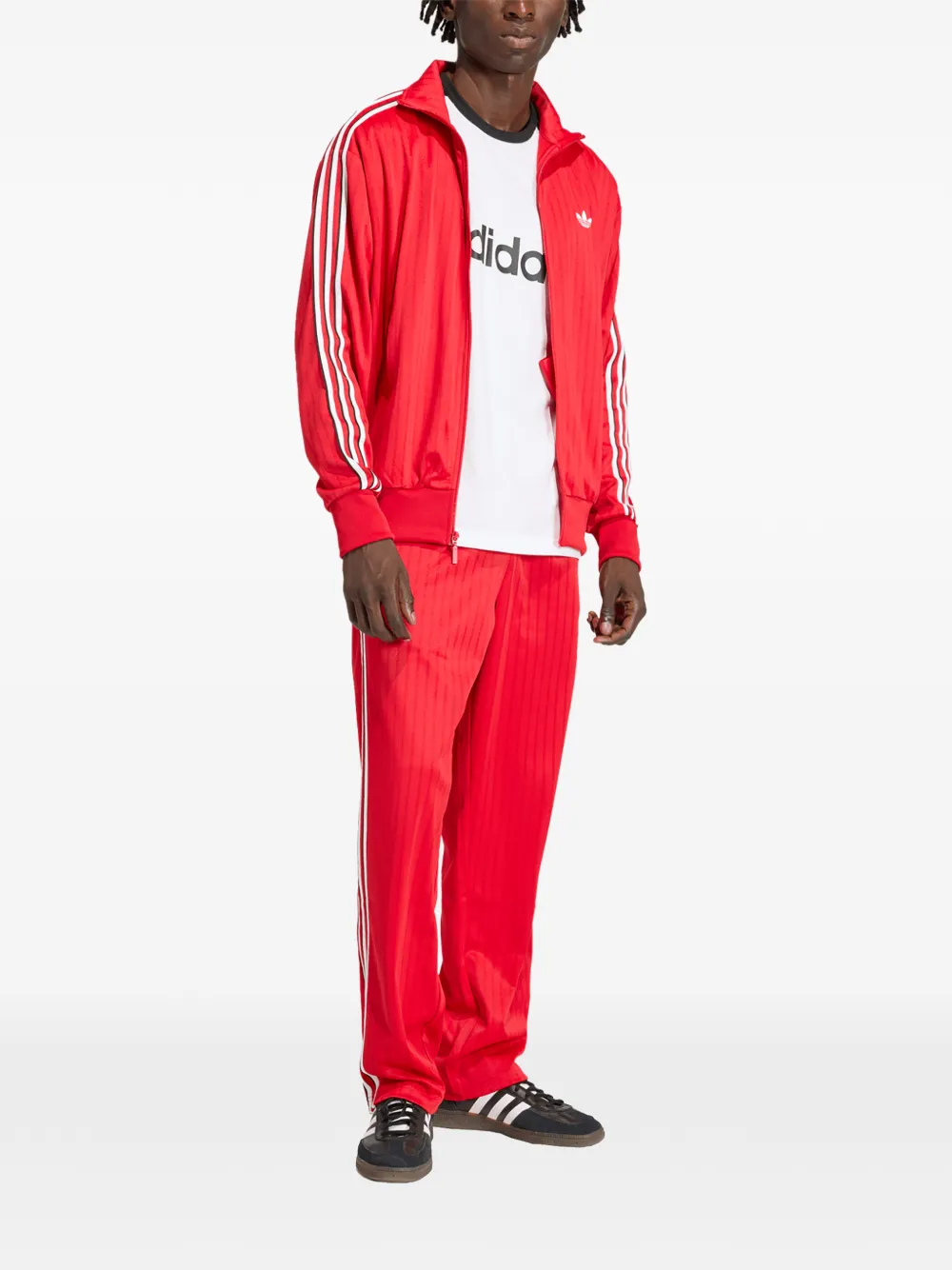 adidas Firebird side-stripe track pants - Rosso