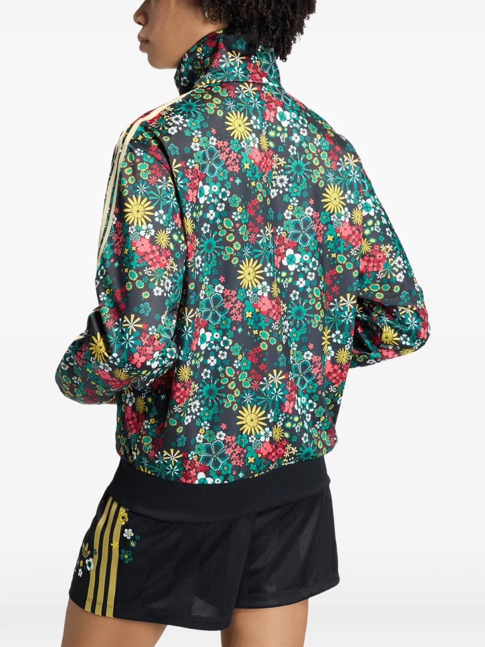 adidas x Liberty London Firebird trainingsjack met bloemenprint Zwart