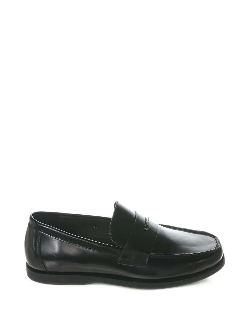 Trussardi logo-plaque loafers - Nero