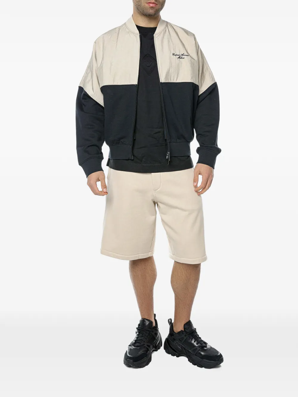 Emporio Armani Jack met colourblocking Blauw