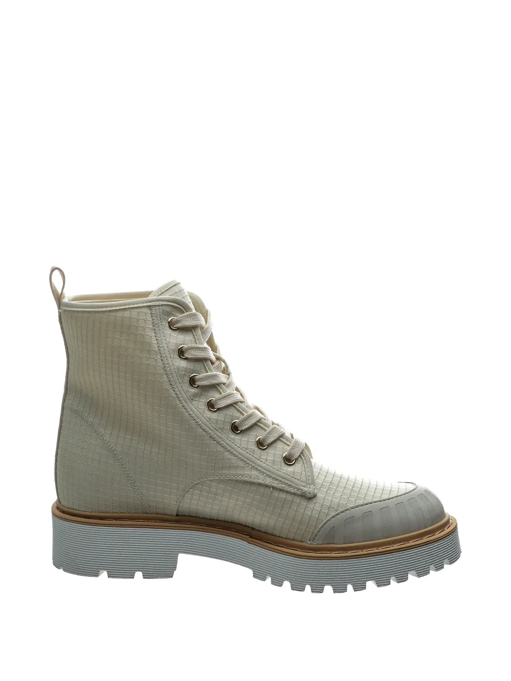 Hogan lace-up combat boots Beige