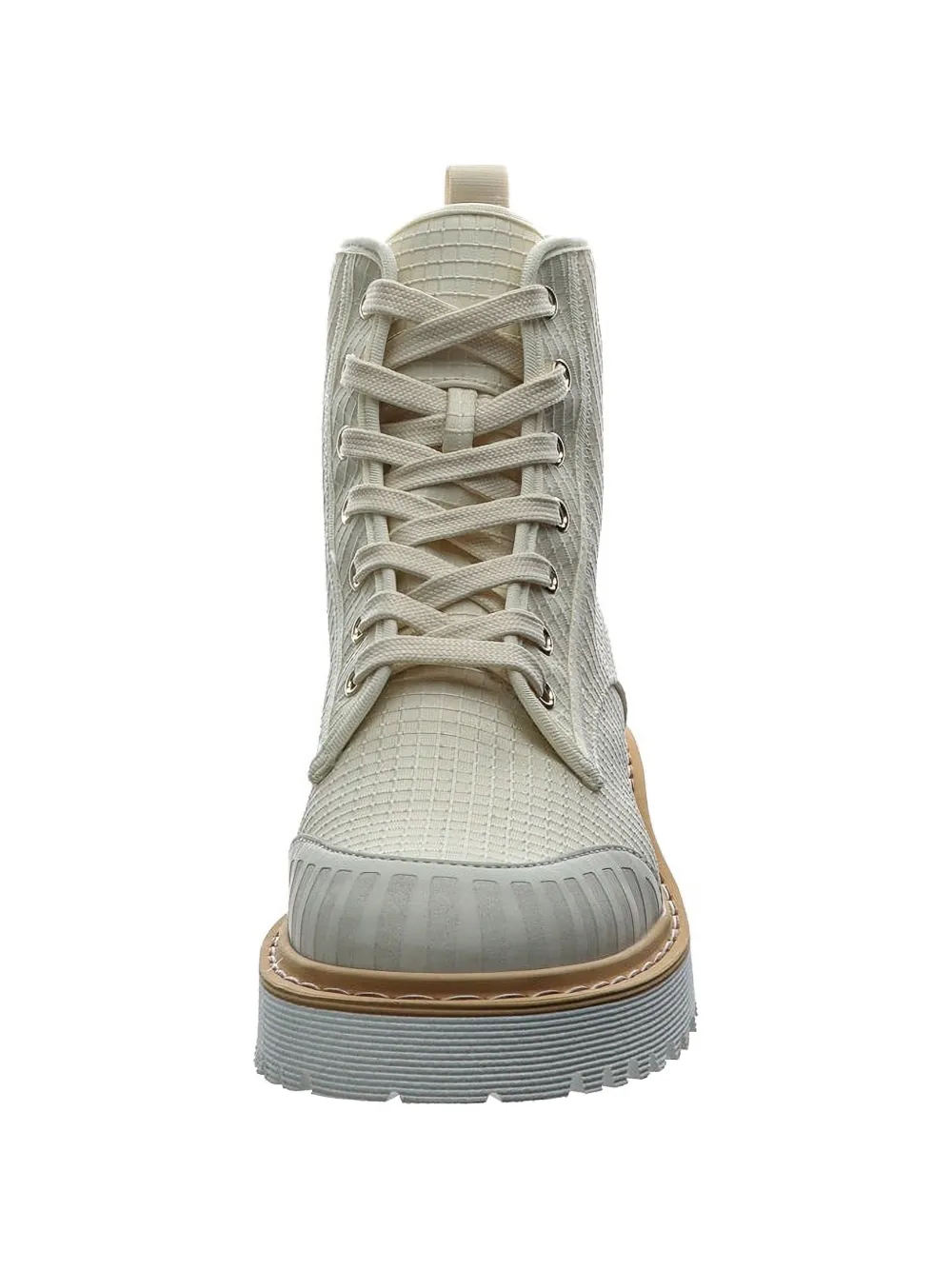 Hogan lace-up combat boots Beige