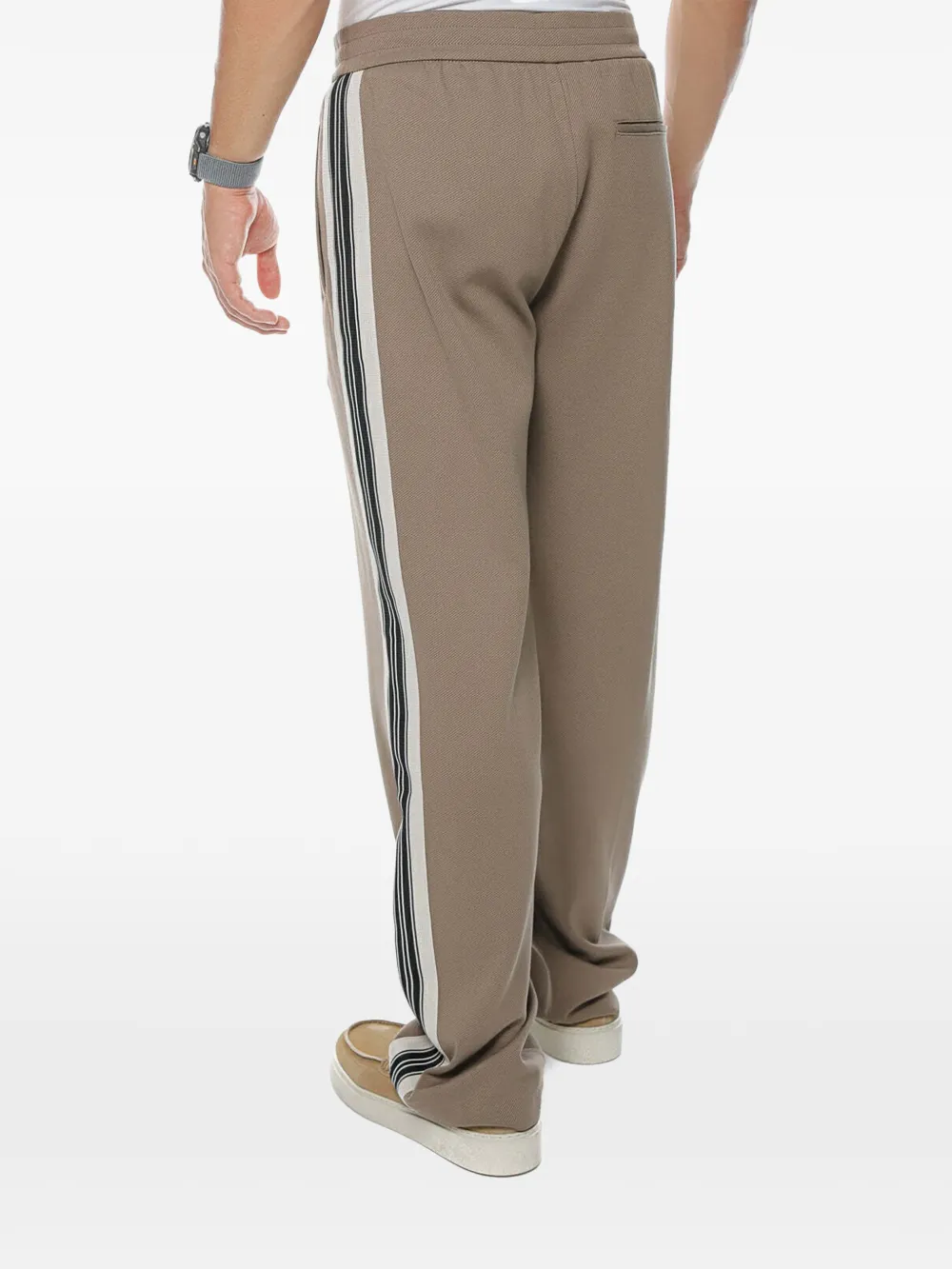 Emporio Armani Trainingsbroek met zijstreep Beige