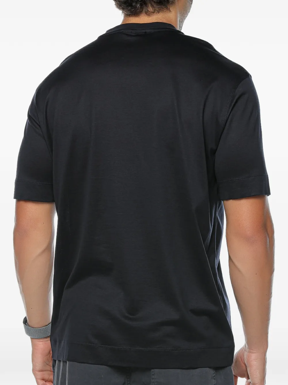 Emporio Armani T-shirt met geborduurde bloemen Blauw