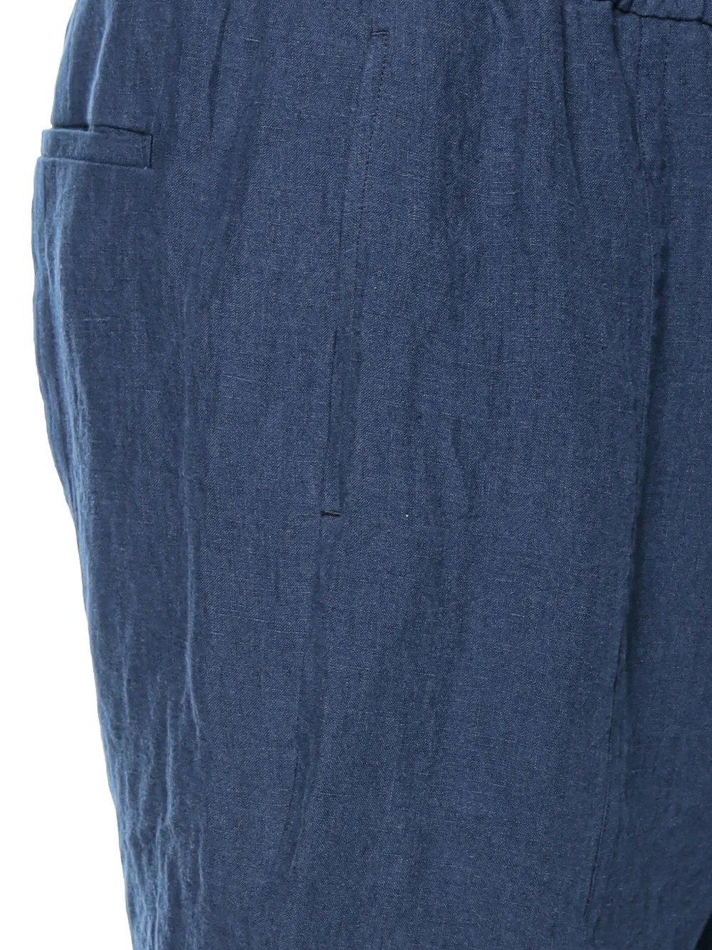 Emporio Armani Flax shorts met trekkoord Blauw