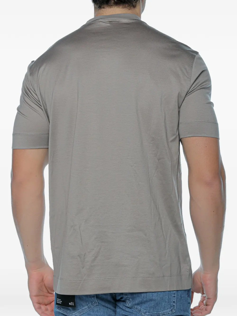 Emporio Armani T-shirt met geborduurd logo Beige