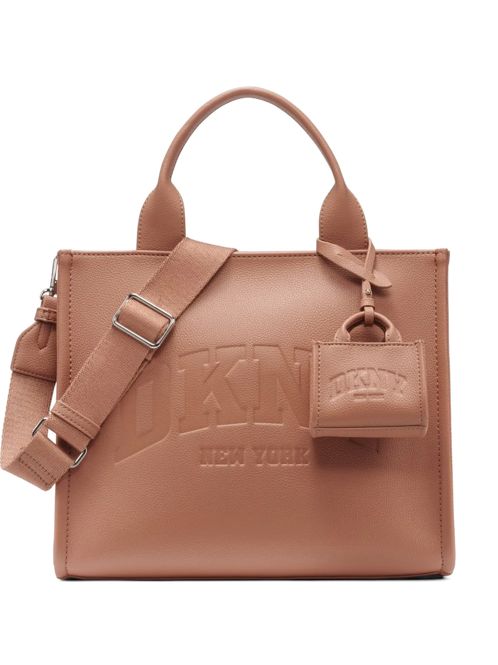 DKNY small Hadlee logo-embossed tote bag - Marrone