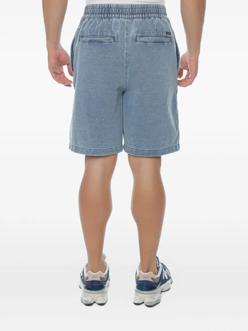 Armani Exchange Shorts met elastische tailleband Blauw