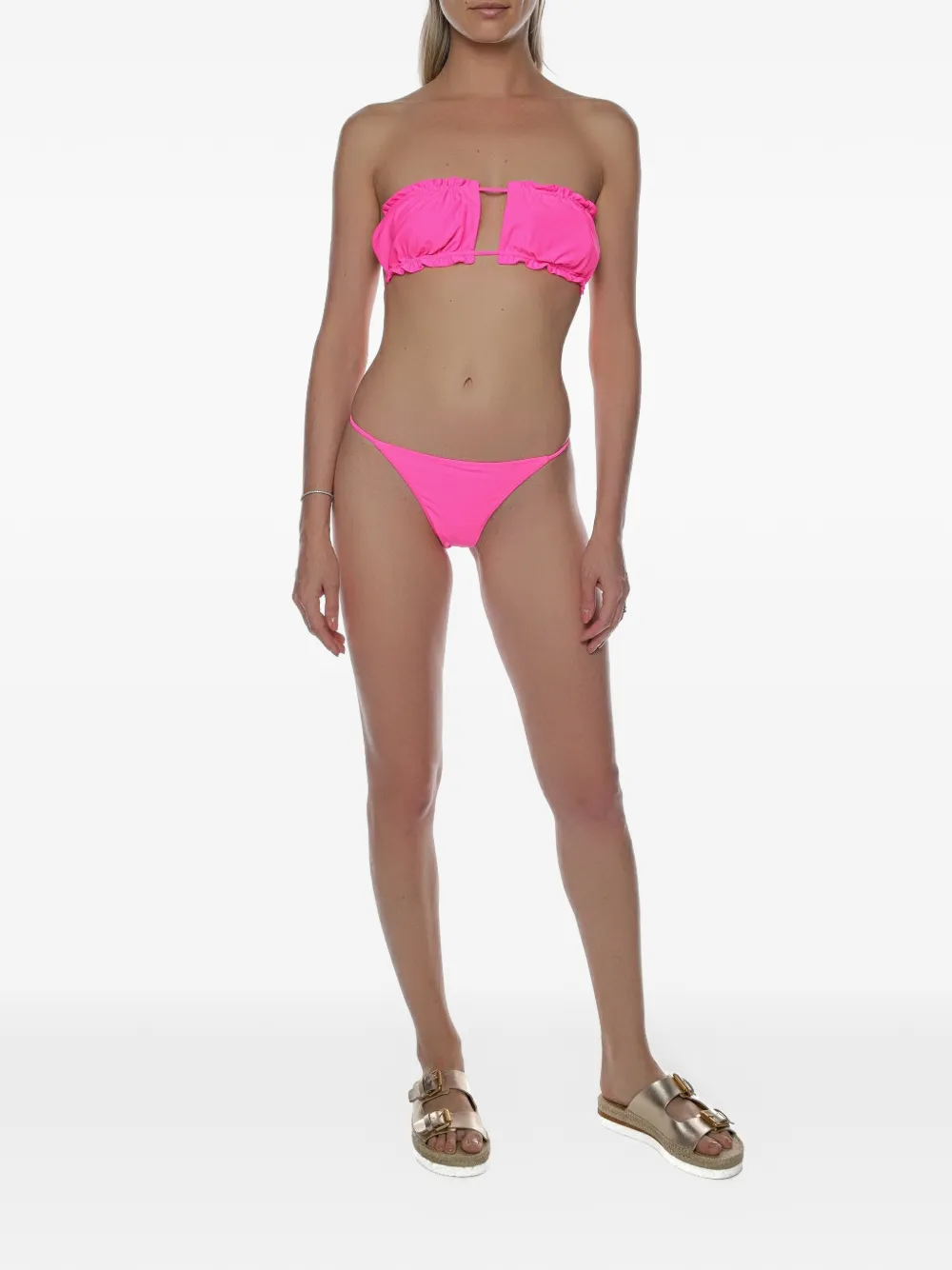 MC2 Saint Barth Lyam bikinitop met ruches Roze