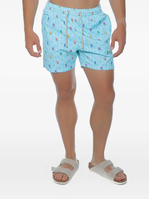 MC2 Saint Barth jellyfish-print drawstring swim shorts