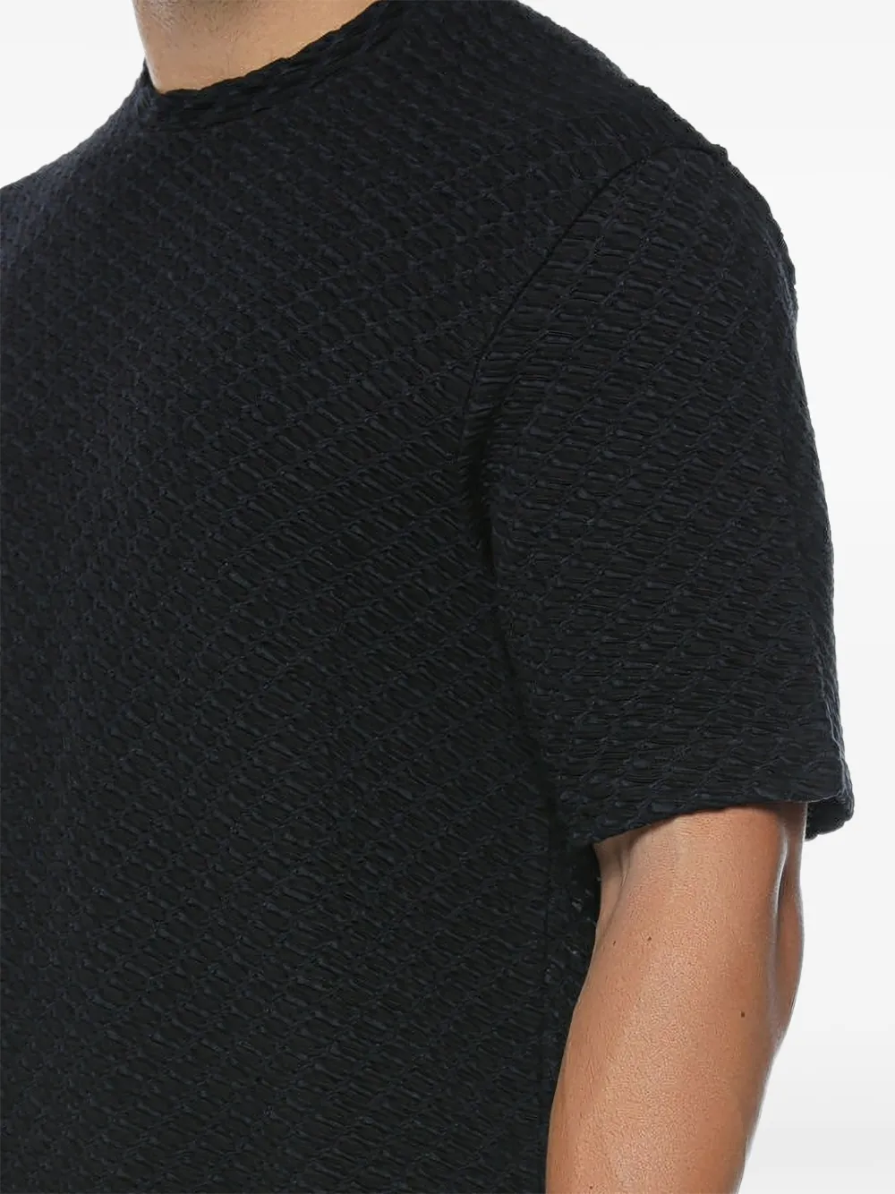 Emporio Armani T-shirt met textuur Zwart
