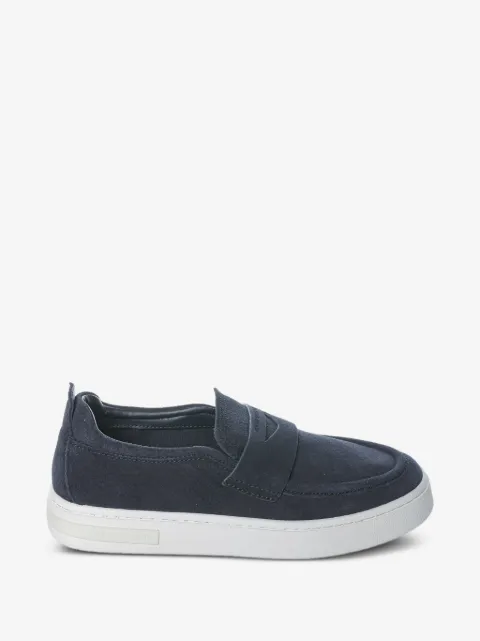 Armani Exchange suede penny loafers