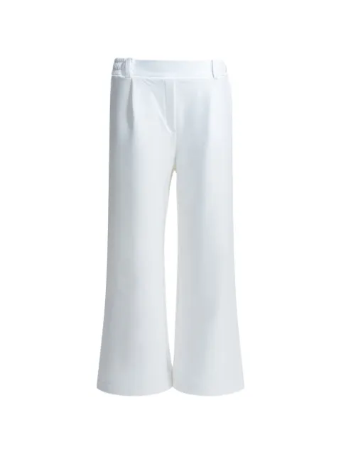 OWN pleated flared-leg trousers