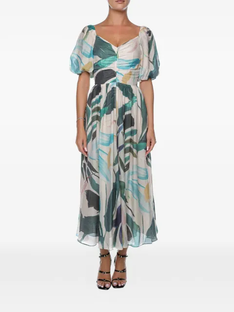 Ted Baker Moyla printed puff-sleeve dress