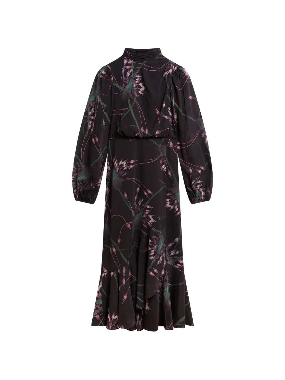 Ted Baker Tillas tie-neck midi dress - Nero