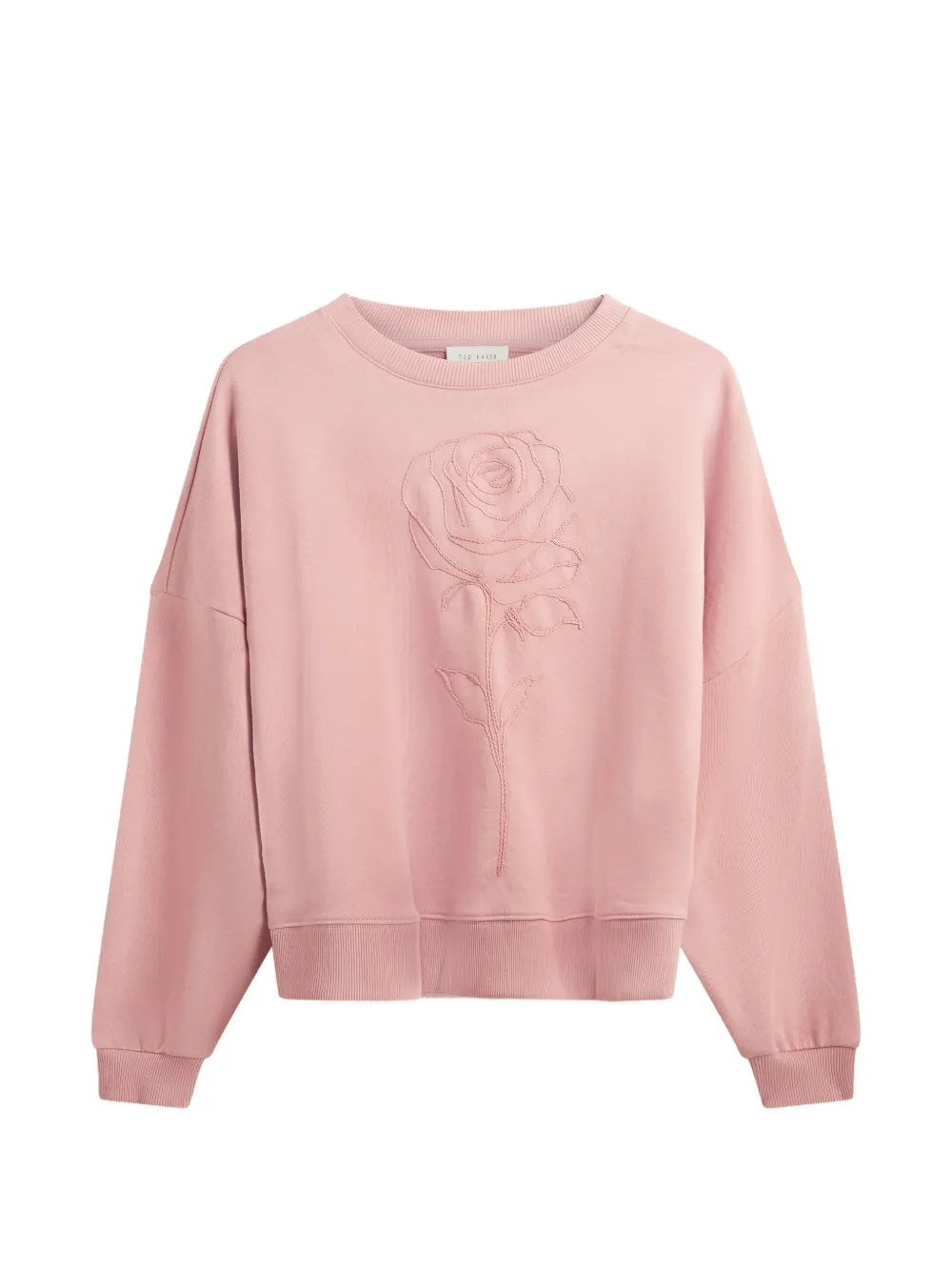 Ted Baker Marssia floral-embroidered sweatshirt - Rosa
