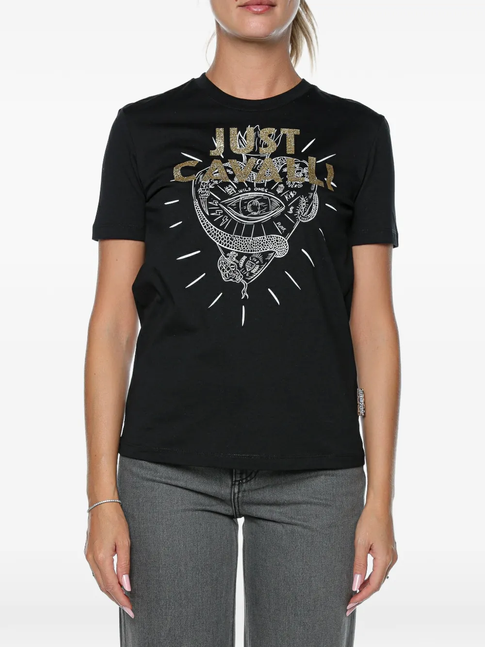 Just Cavalli Heart Tatoo T-shirt - Nero