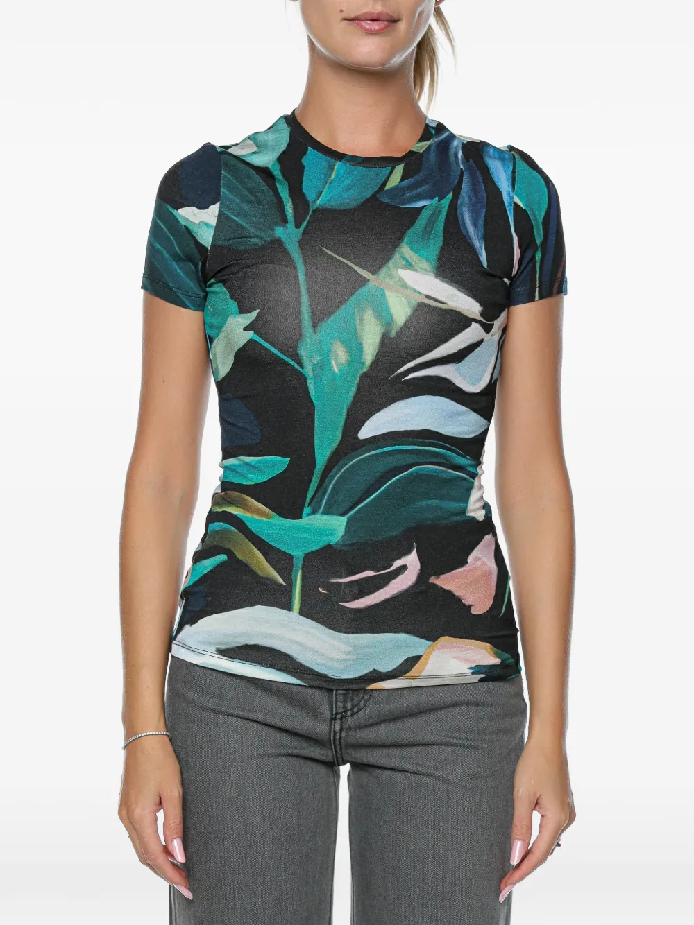 Ted Baker Haiiley floral-print T-shirt - Nero