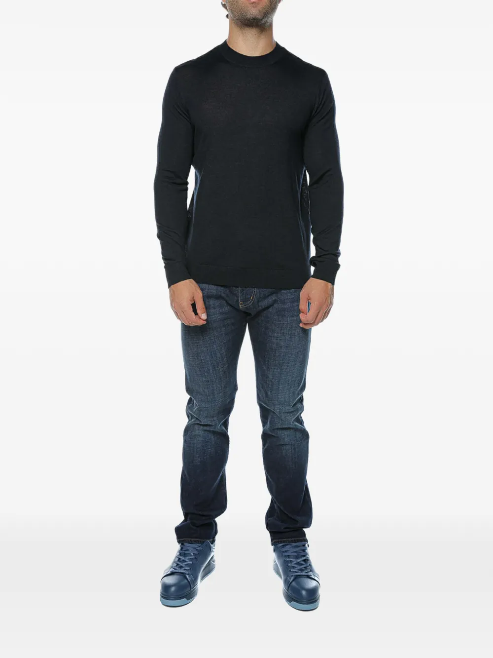 Emporio Armani Fijngebreide trui Blauw