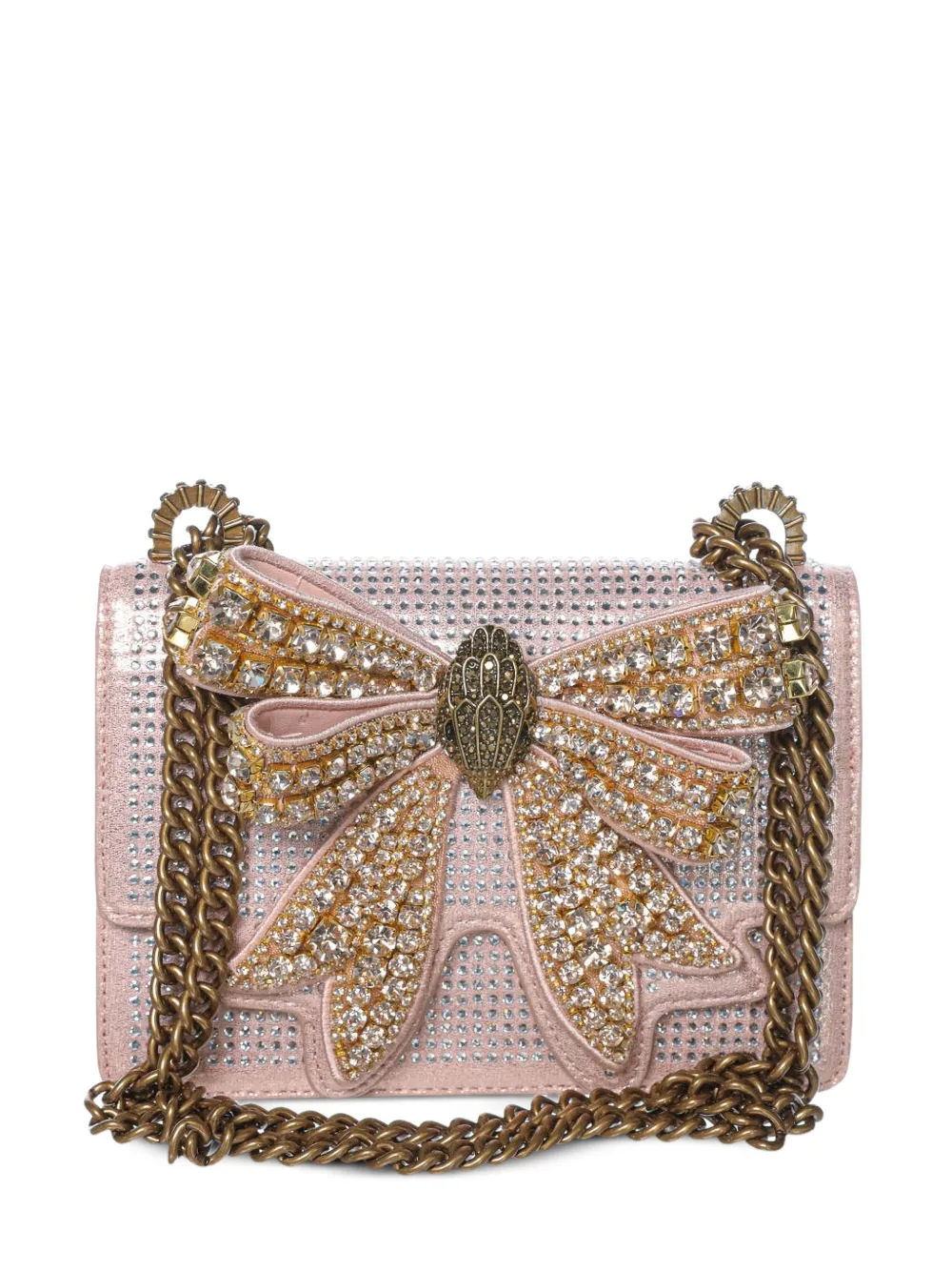 Kurt Geiger small Shoreditch crystal-embellished cross body bag - Rosa
