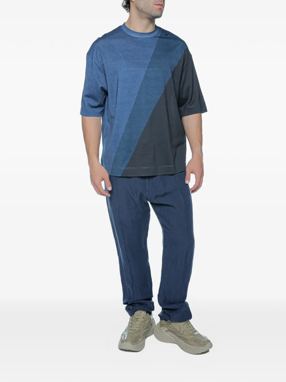 Emporio Armani Broek met elastische tailleband Blauw