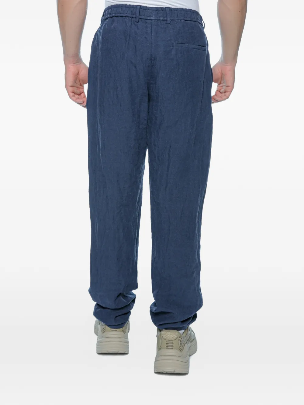 Emporio Armani Broek met elastische tailleband Blauw