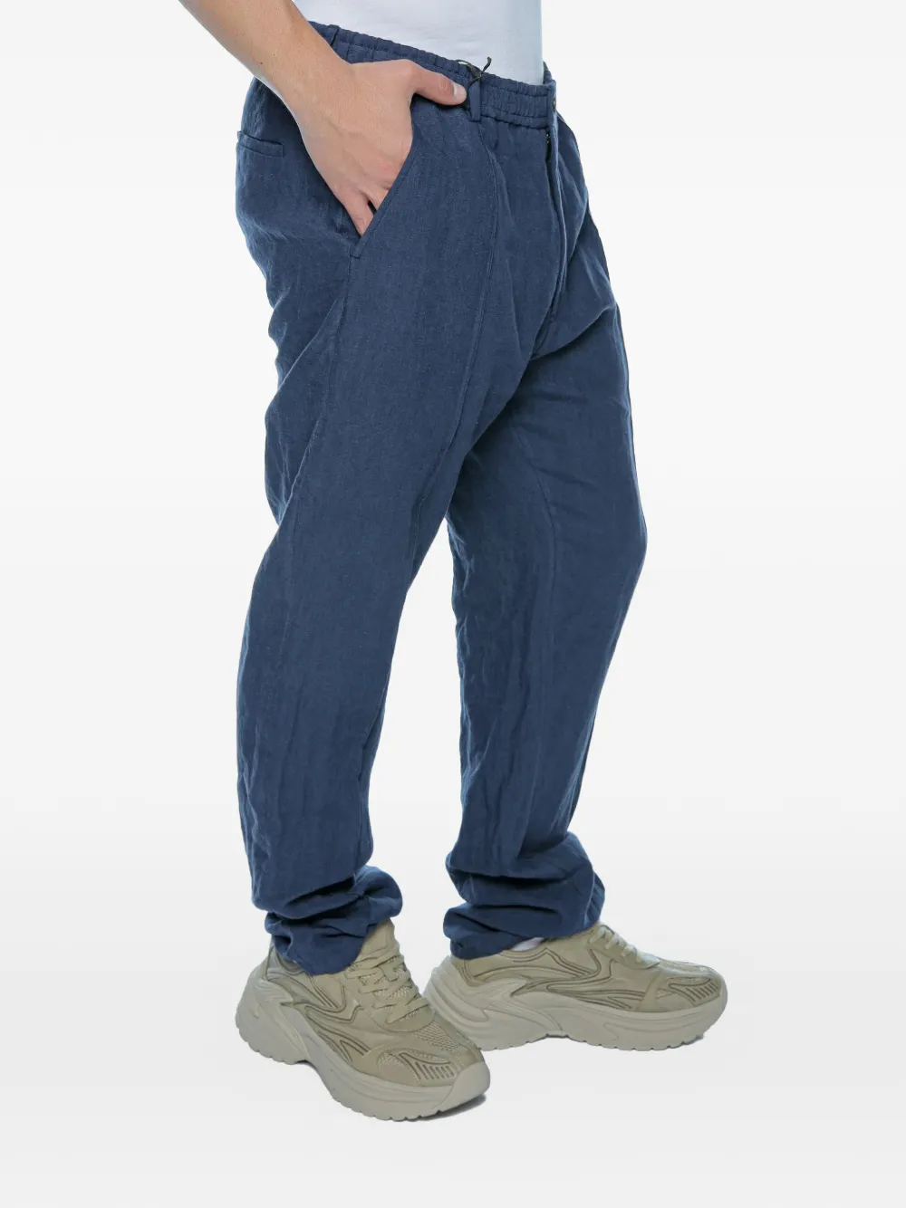 Emporio Armani Broek met elastische tailleband Blauw