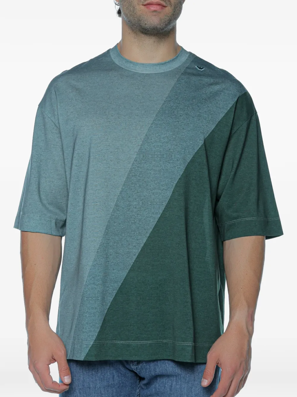 Emporio Armani logo-detail T-shirt - Verde
