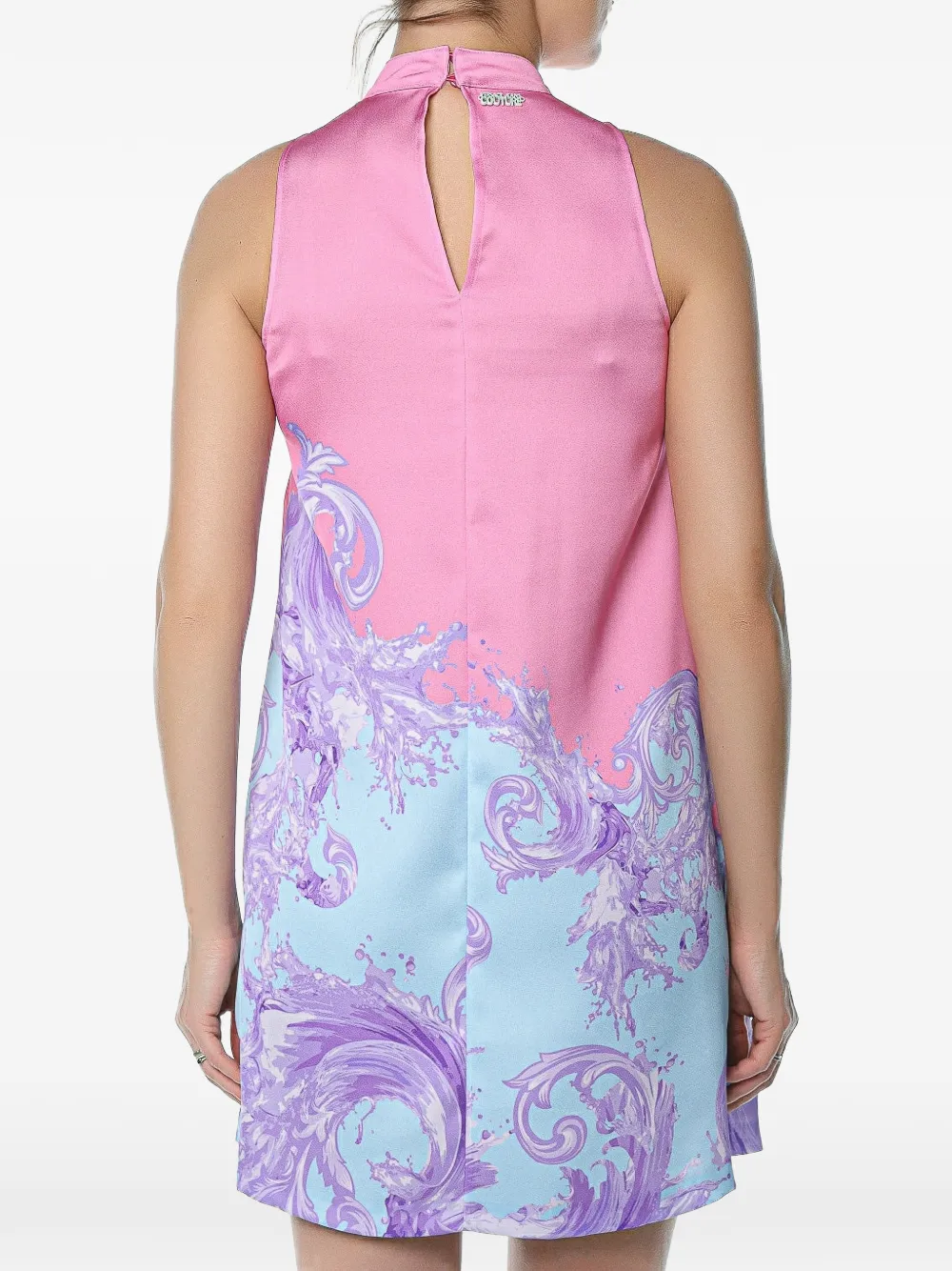 Versace Jeans Couture Barocco-print sleeveless dress Roze