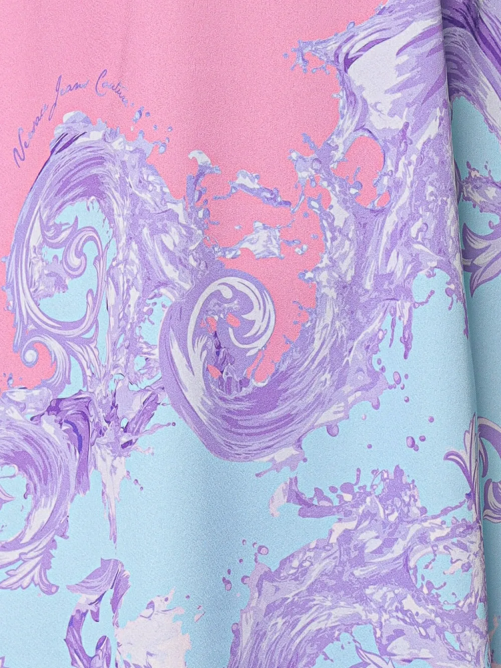 Versace Jeans Couture Barocco-print sleeveless dress Roze