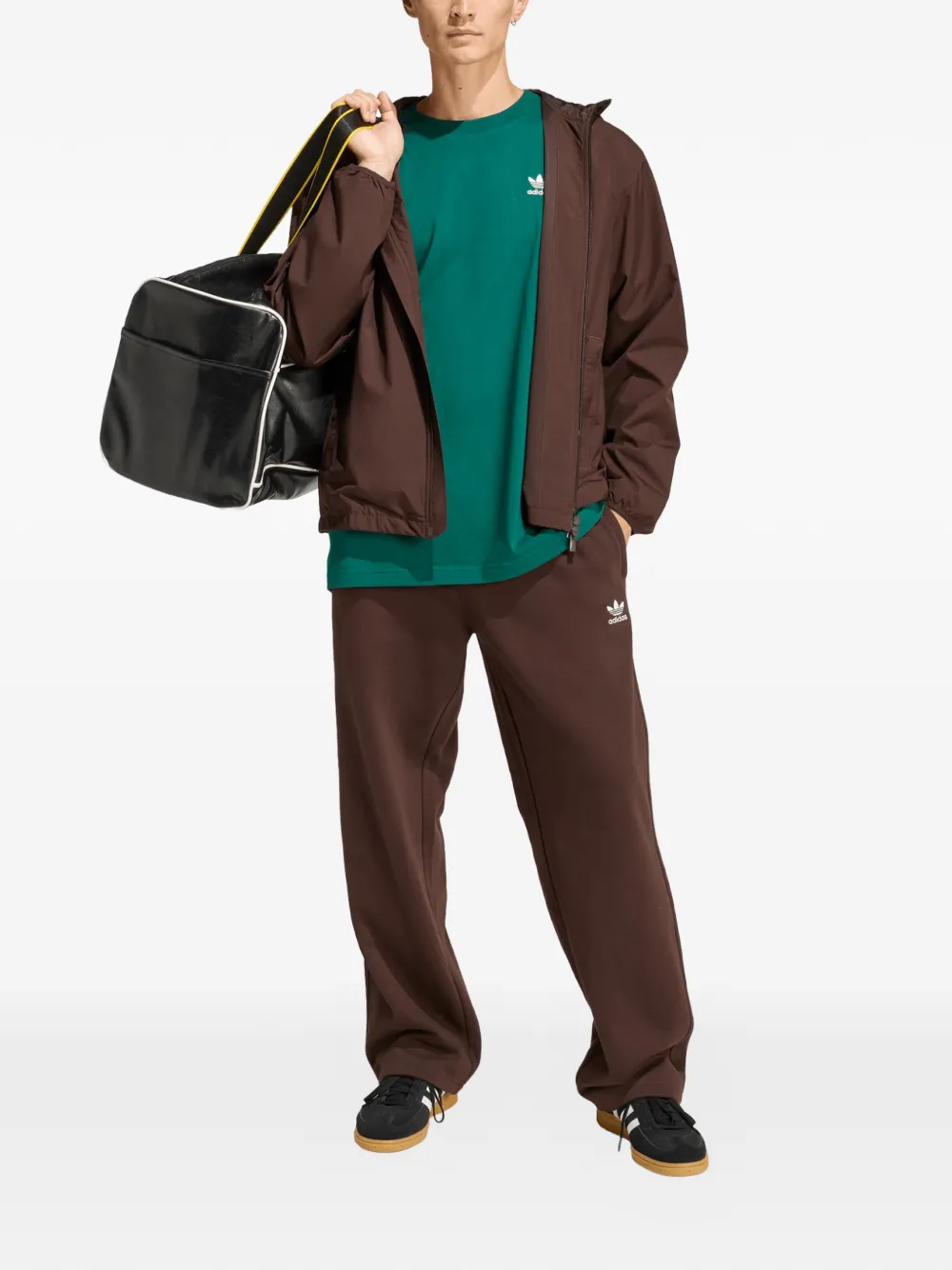 adidas T-shirt met geborduurd logo Groen