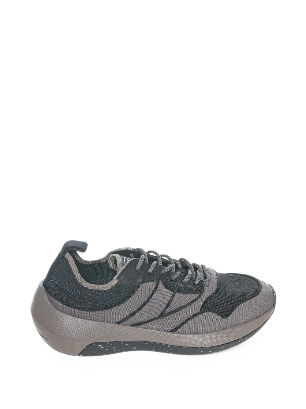 Emporio Armani panelled lace-up sneakers - Grey