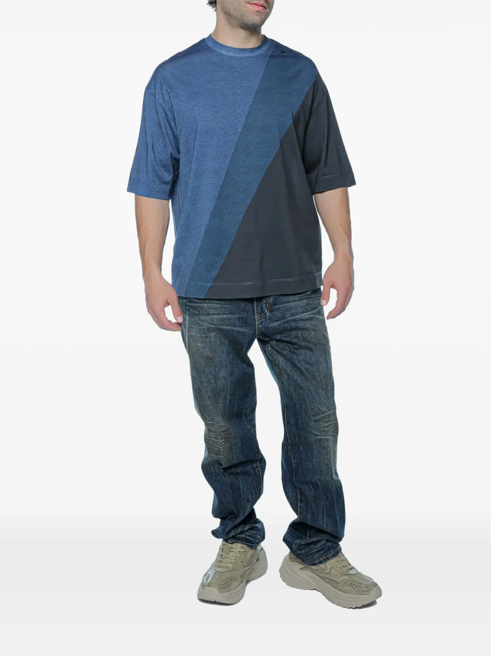 Emporio Armani J22 jeans met vervaagd effect Blauw