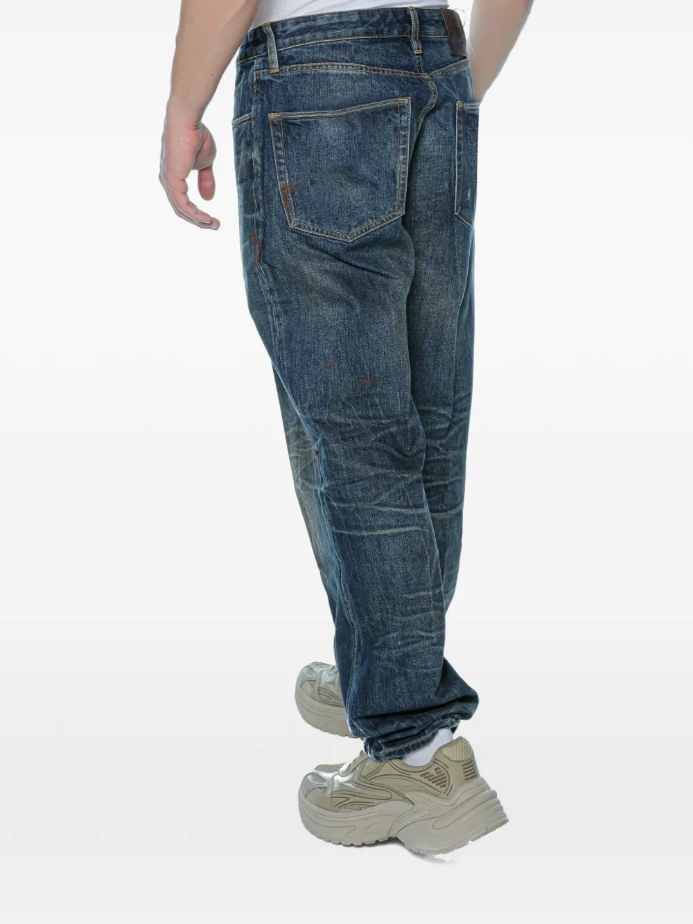 Emporio Armani J22 jeans met vervaagd effect Blauw