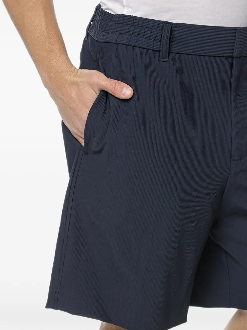 Emporio Armani Shorts met elastische tailleband Blauw