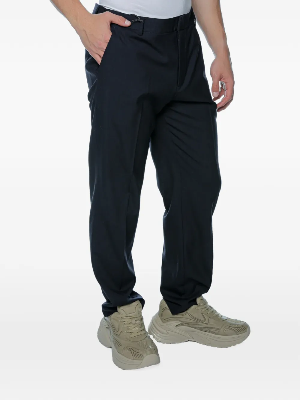 Emporio Armani Straight plooibroek Zwart