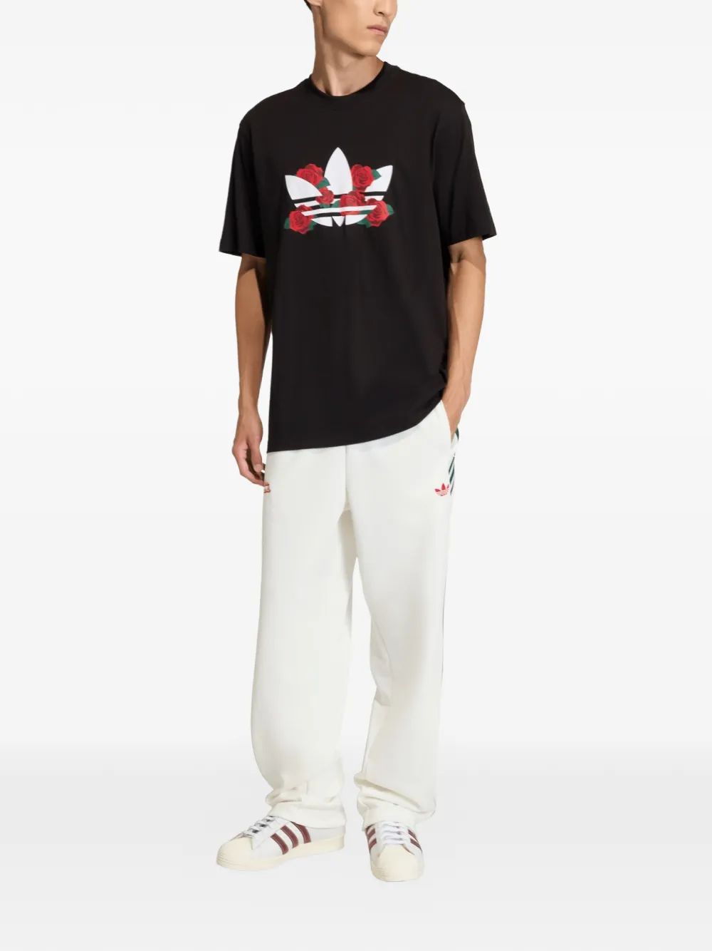 adidas Trevo Series Roses trefoil T-shirt Zwart
