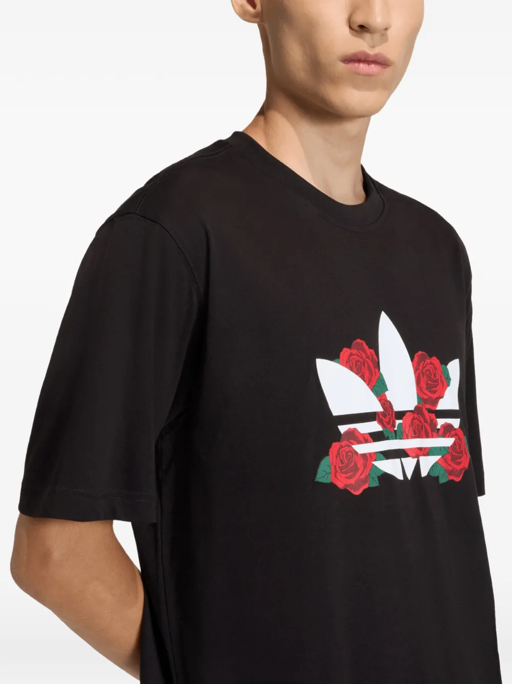 adidas Trevo Series Roses trefoil T-shirt Zwart