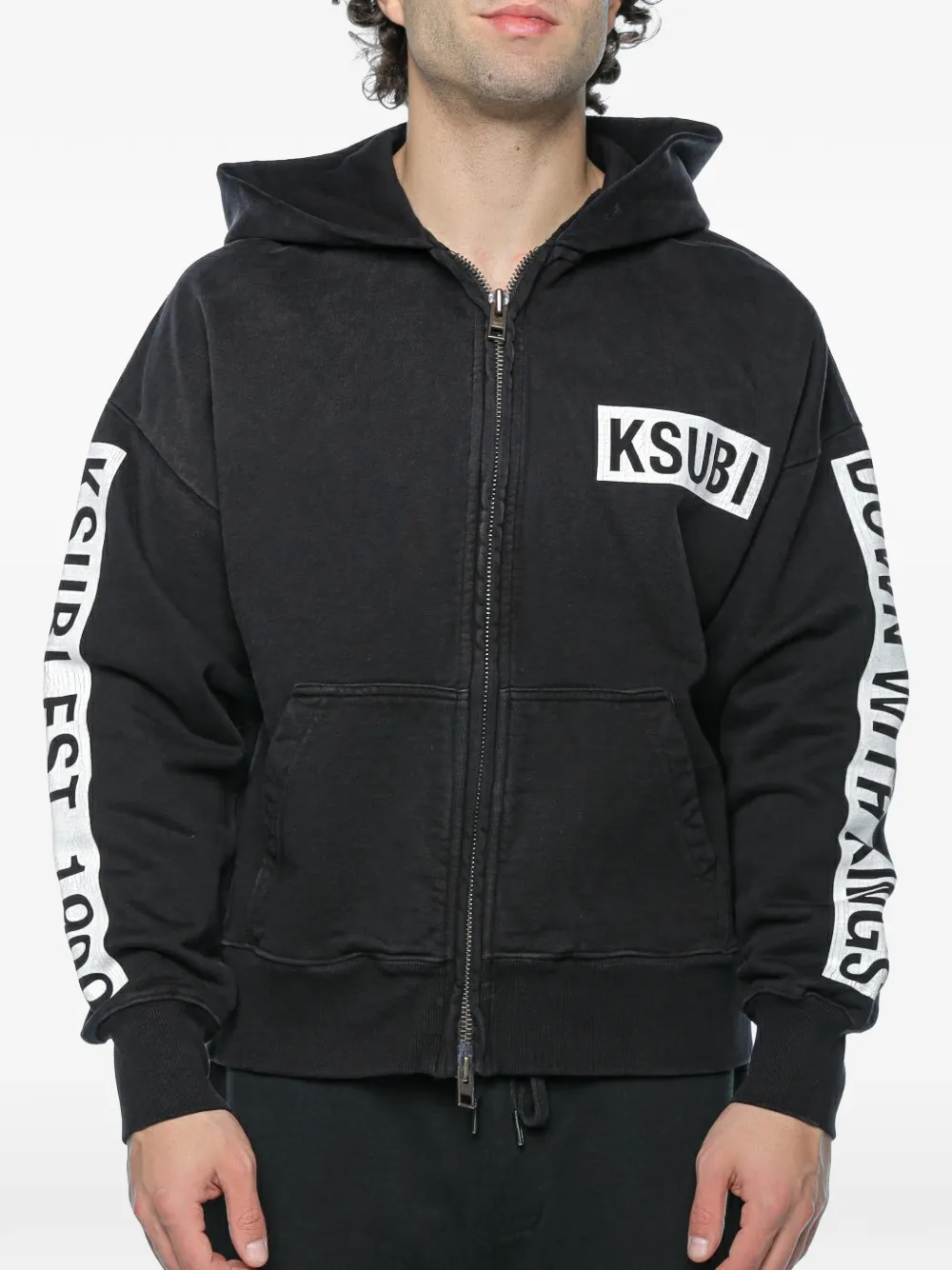 Ksubi Kings Halen zip-up hoodie - Grigio