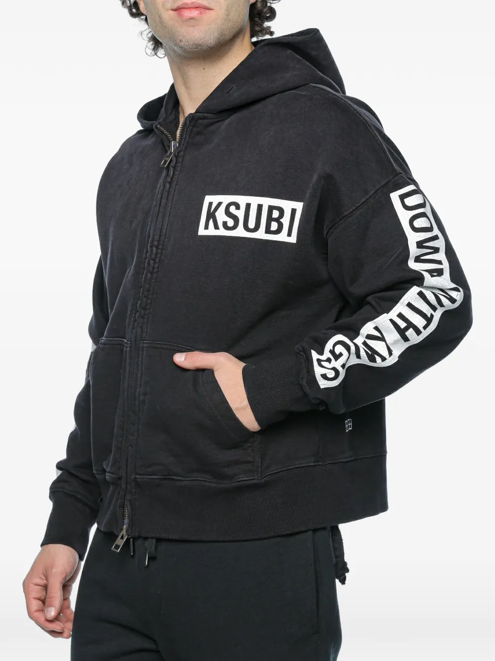 Ksubi Kings Halen hoodie met rits Grijs