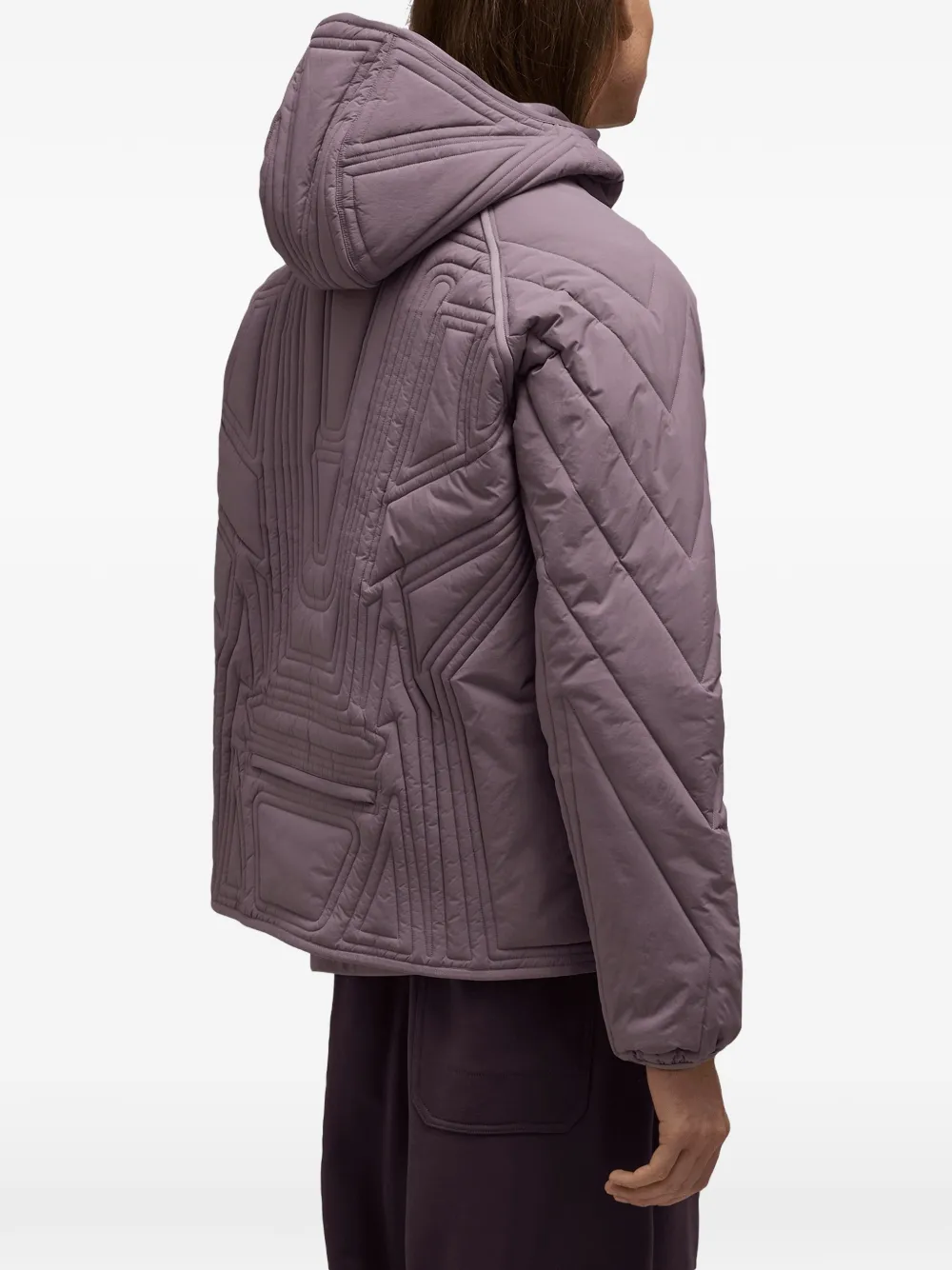 Y-3 Gevoerd jack met capuchon Paars