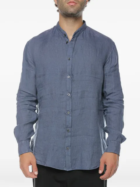Emporio Armani camisa con cuello mao