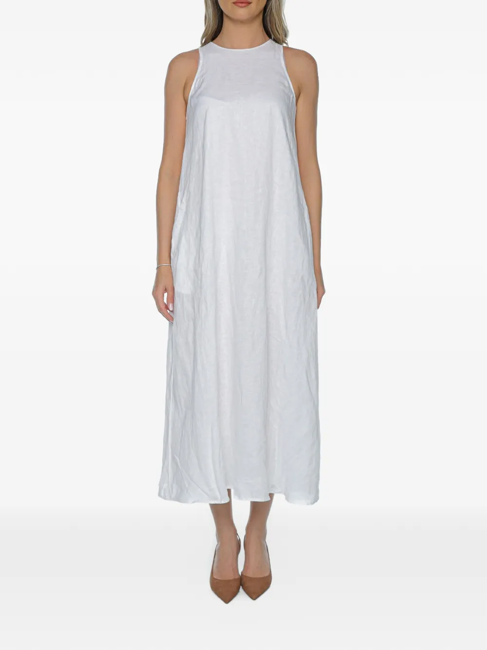 Ecoalf Ukara sleeveless midi dress - Bianco