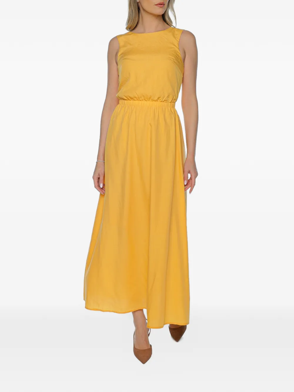 Ecoalf elasticated-waist dress - Arancione